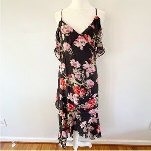 NWT Speechless Womens Y2K Sheer Babydoll Floral Dress Medium Fairy Dark Romance